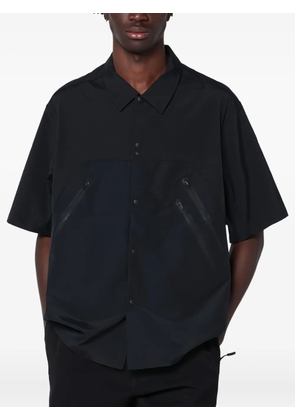 PURPLE MOUNTAIN OBSERVATORY zip-pocket short-sleeve shirt - Black