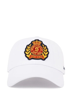 Sporty & Rich crest-patch baseball cap hat - White