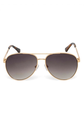 GUESS EYEWEAR double-bridge pilot-frame sunglasses - Gold