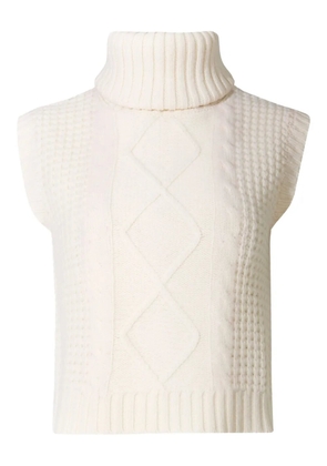 Perfect Moment cable-knit roll-neck top - Neutrals