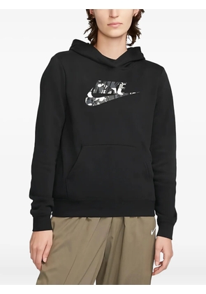 Nike camouflage-logo hoodie - Black