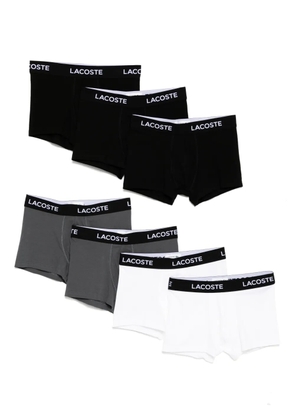 Lacoste logo-waistband boxer briefs (set of seven) - Black