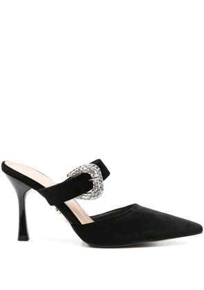 TWENTY FOURHAITCH buckle-strap heeled mules - Black