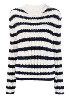 Ralph Lauren Collection striped knitted jumper - White