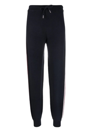 Tommy Hilfiger side-stripe cotton track pants - Blue