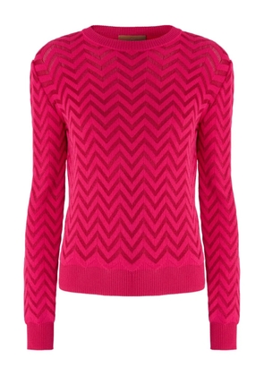 Missoni chevron crew-neck sweater - Pink