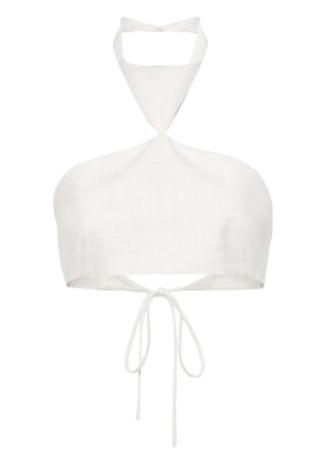 Philosophy Di Lorenzo Serafini blub halterneck crop top - Neutrals