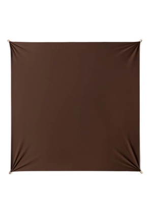 KOROBEYNIKOV square-shaped embellished headscarf - Brown