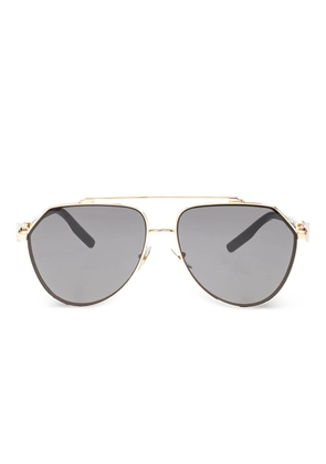 Dolce & Gabbana Eyewear logo-plaque sunglasses - Gold