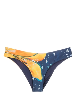 Lenny Niemeyer abstract-print mid-rise bikini bottoms - Blue
