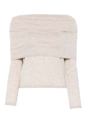 Max Mara off-shoulder coordinated knitwear - Neutrals