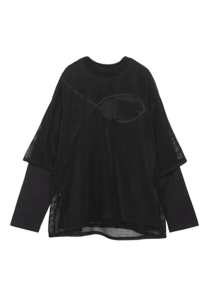 Yoshiokubo layered T-shirt - Black