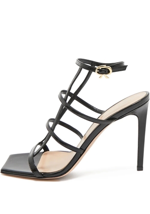 Gianvito Rossi patent-leather cage sandals - Black