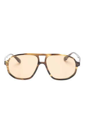 Emporio Armani geometric frame sunglasses - Brown