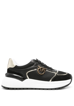 PINKO Love Birds leather sneakers - Black