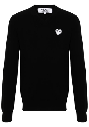 Comme Des Garçons Play heart-patch wool jumper - Black