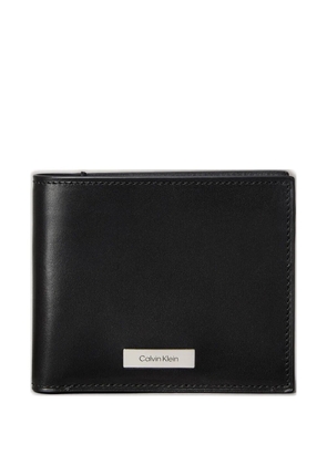 Calvin Klein logo-plaque leather wallet - Black