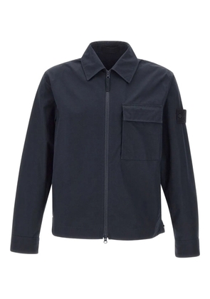 Stone Island two-way zip chest-pocket jacket - Blue