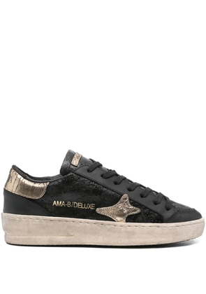 Ama Brand leather star sneakers - Black