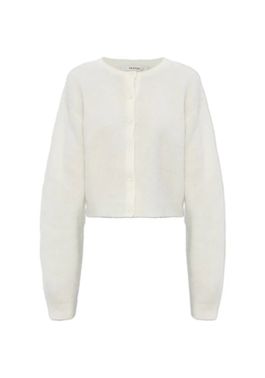 Gestuz press-stud cropped cardigan - White