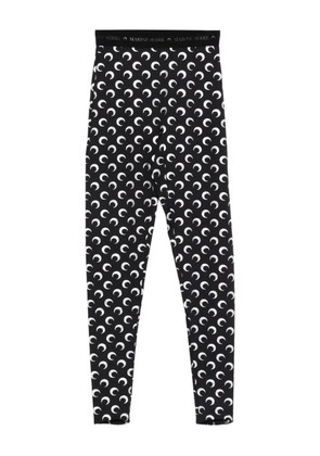 Marine Serre moon-print leggings - Black