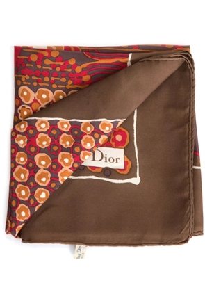 Christian Dior Pre-Owned 1970s abstract-print scarf - Brown