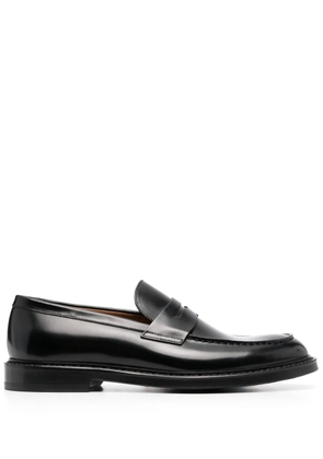 Doucal's slip-on leather penny loafers - Black