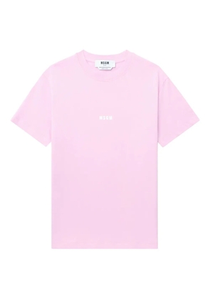 MSGM logo-print cotton T-shirt - Pink