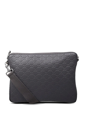 Gucci embossed messenger bag - Grey