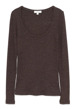 AGOLDE Corey scoop-neck T-shirt - Brown