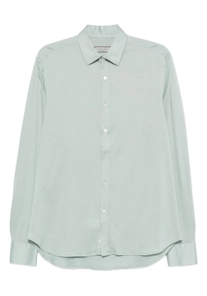 Canali long-sleeve cotton-blend shirt - Green