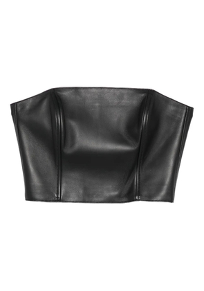 Polo Ralph Lauren strapless leather top - Black