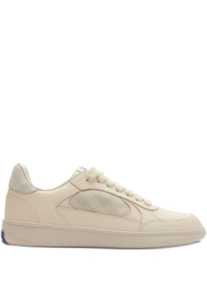 Burberry Terrace check-panel leather sneakers - Neutrals