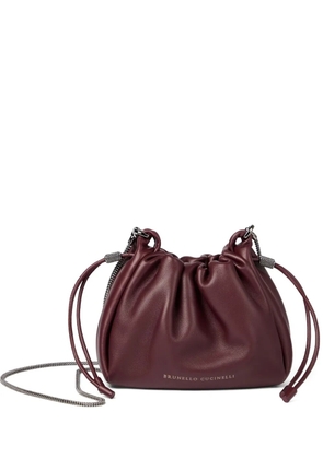 Brunello Cucinelli Mellow Mini drawstring bucket bag - Red