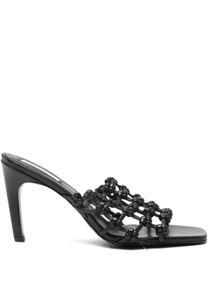 TOTEME 85mm knotted-leather sandals - Black