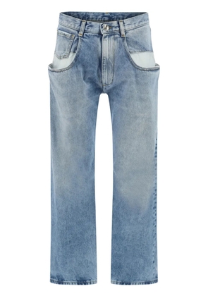 Maison Margiela contrast-pocket straight-leg jeans - Blue