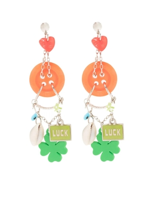 Amir Slama Bijoux Luck clover-charm earring - Multicolour
