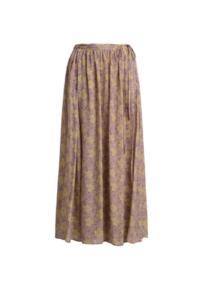 Polo Ralph Lauren floral-print crinkled skirt - Neutrals