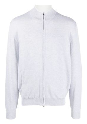 Eleventy mélange-effect slogan-print cardigan - Grey