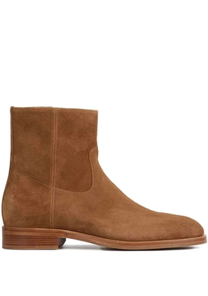 Henderson Baracco suede zip boots - Brown