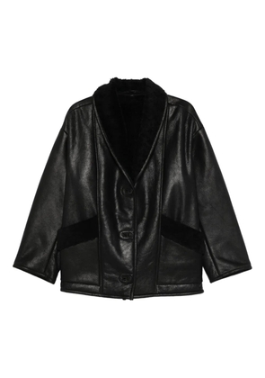 Salvatore Santoro notched leather jacket - Black