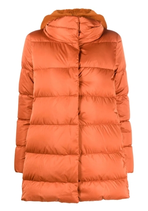 Herno detachable-hood padded coat - Orange