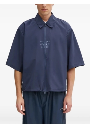 Rains x Umbro zip-up short-sleeve shirt - Blue
