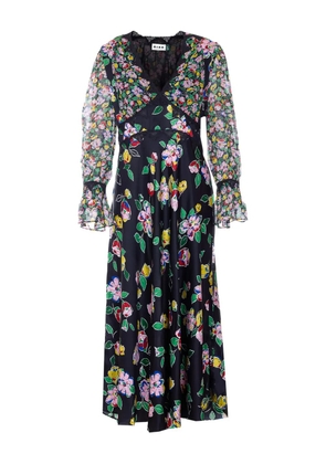 Rixo Arlena floral midi dress - Black