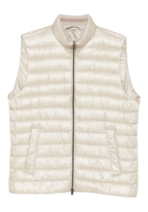 Herno quilted zip-front gilet - Neutrals