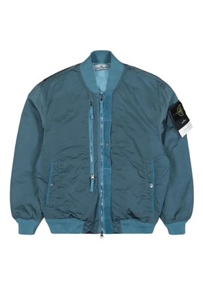 Stone Island zip-up front-pocket bomber jacket - Blue