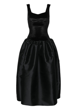 Atu Body Couture corset-detail flared gown - Black