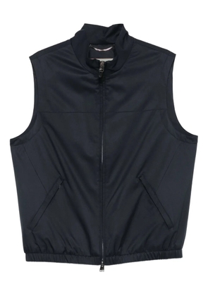 Canali zip-fastening sleeveless gilet - Blue