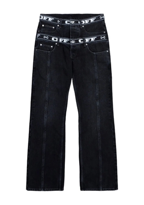 Off-White logo band skate jeans - Black