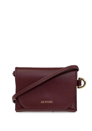 LIE STUDIO leather crossbody bag - Red